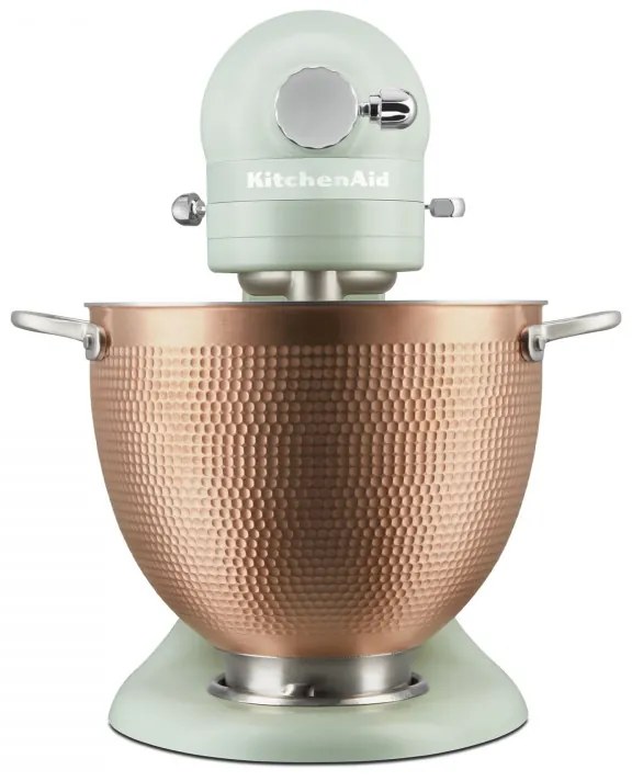 Mixer planetar KitchenAid Artisan Blossom Exclusive Design 5KSM180LEELB, 300W, 4.7L, Actionare directa, 10 viteze, Cap inclinat, Bol din cupru forjat, Verde deschis