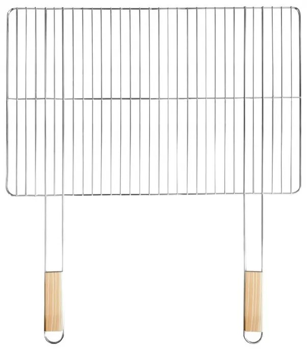 Grilaj pătrat cu mâner din lemn 69x60 cm