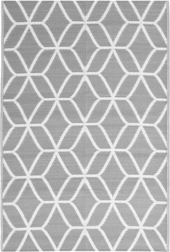 vidaXL Covor d exterior, ARAKIL gri, 140 x 200 cm, PP