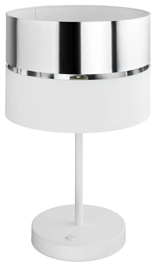 Lampă de masă HILTON 1xE27/25W/230V albă/crom
