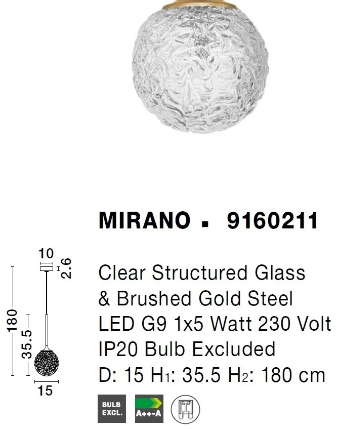 Pendul modern design deosebit MIRANO, 15cm