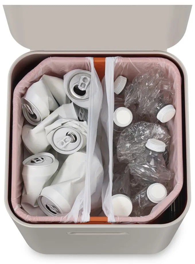 Coș pentru sortarea deșeurilor Joseph Joseph Totem Max, 40 l, crem