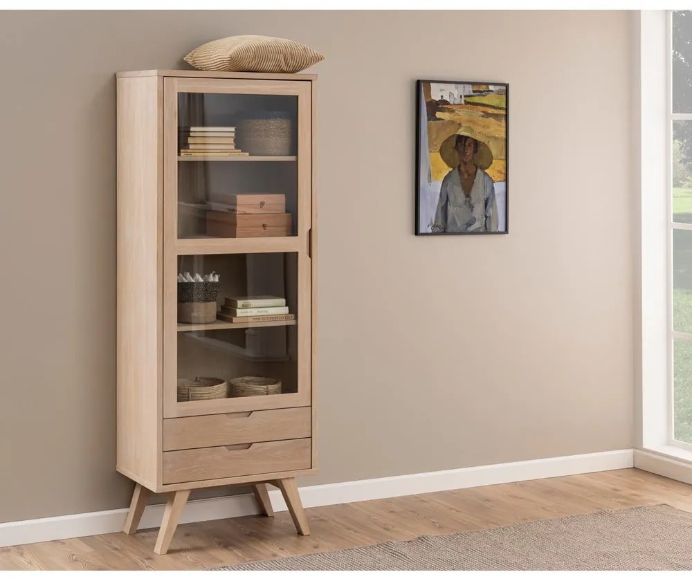 Vitrină în decor stejar 72x190 cm A-Line - Actona