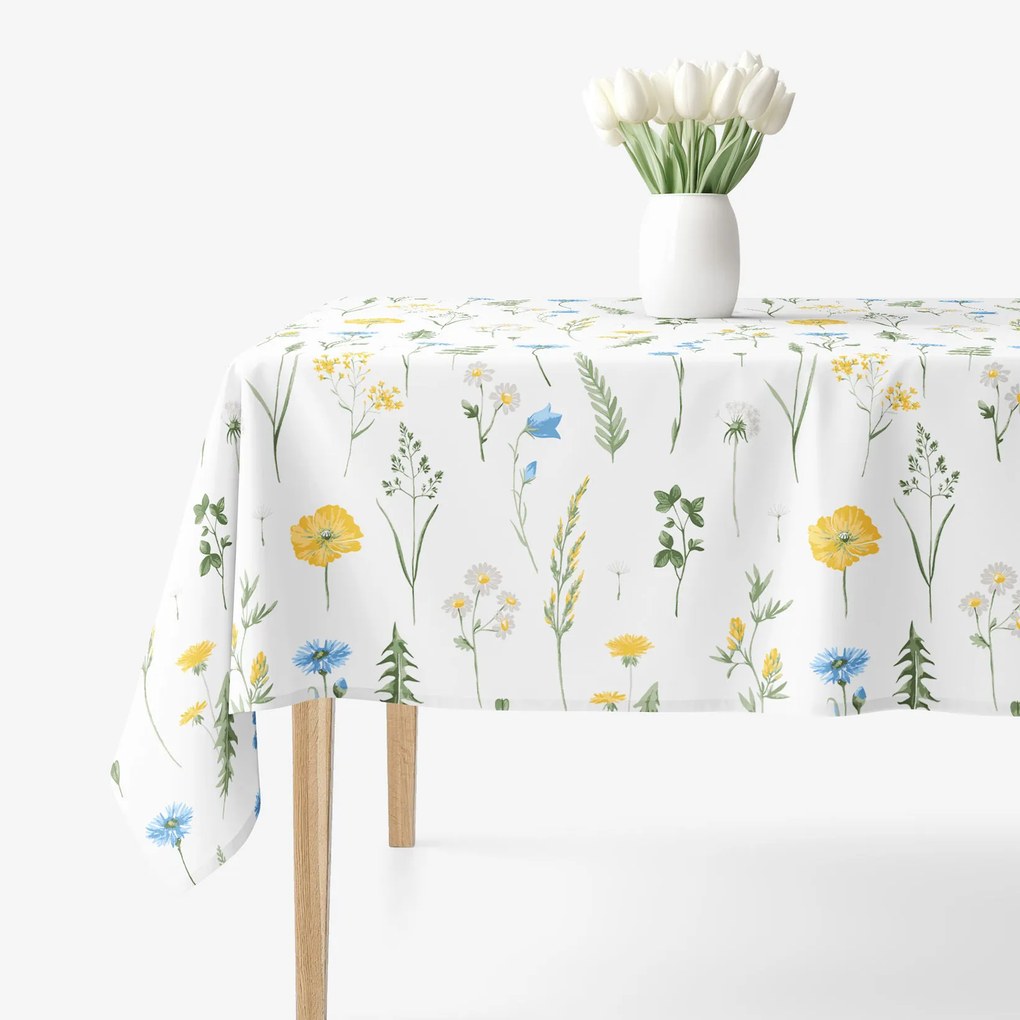 Goldea față de masă 100% bumbac - pajiște românească 100 x 140 cm