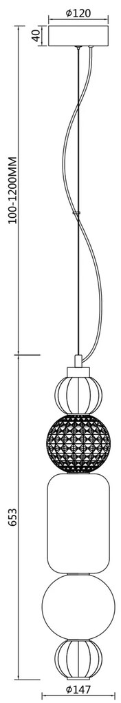 Pendul Collar Maytoni Led, Crom, P069PL-L35CH3K, Germania