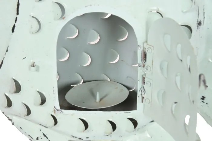 Decorațiune de perete tip pește, stil marin decorativ, culoare albastru deschis, din metal, „Fish”