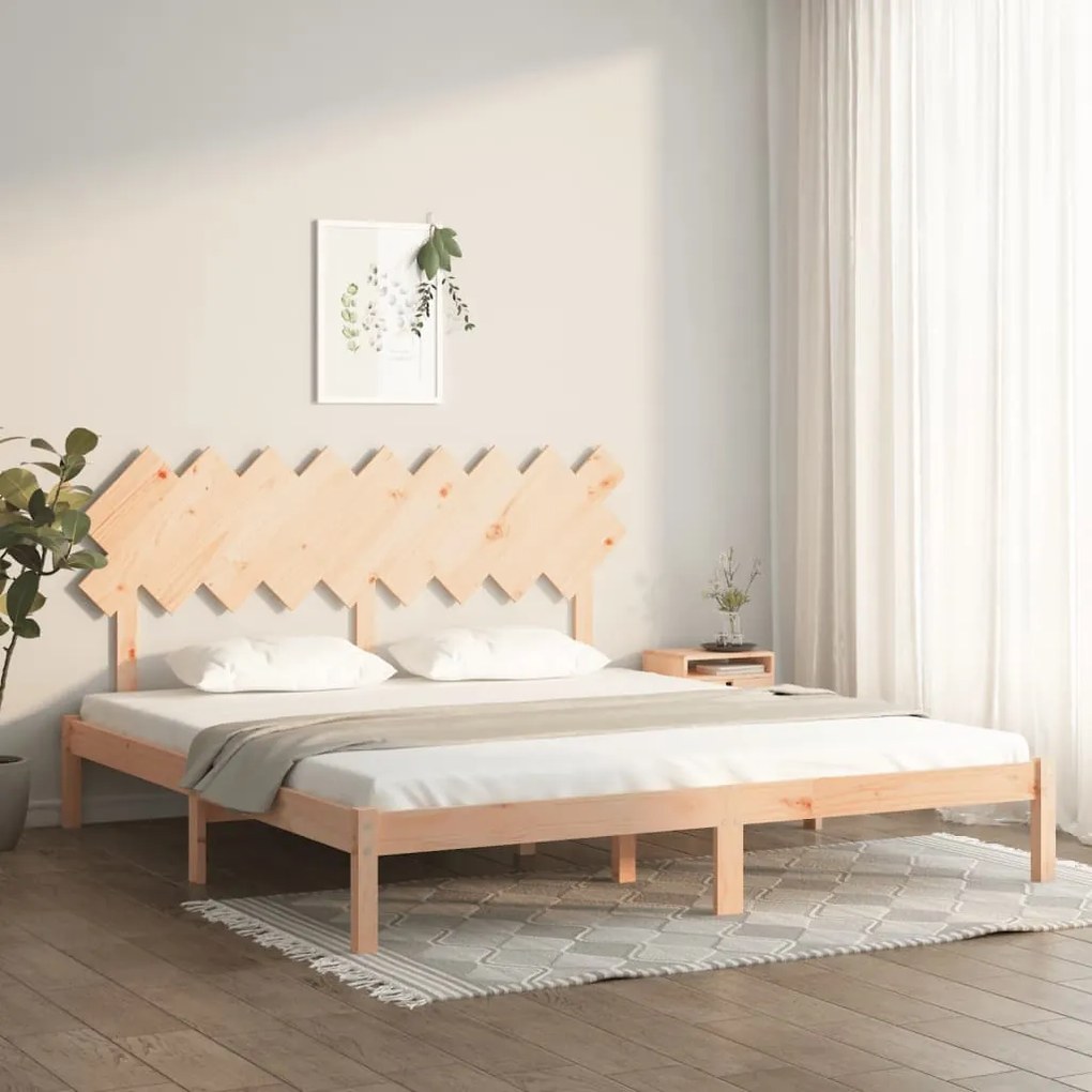 vidaXL Cadru de pat, Super King, 180x200 cm, lemn masiv