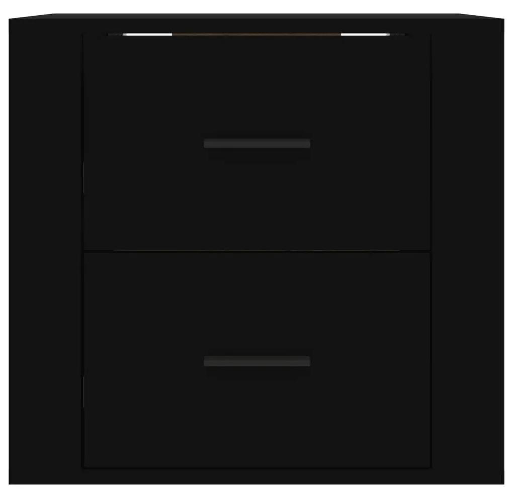 Noptiere de perete, negru, 50x36x47 cm Negru, 1