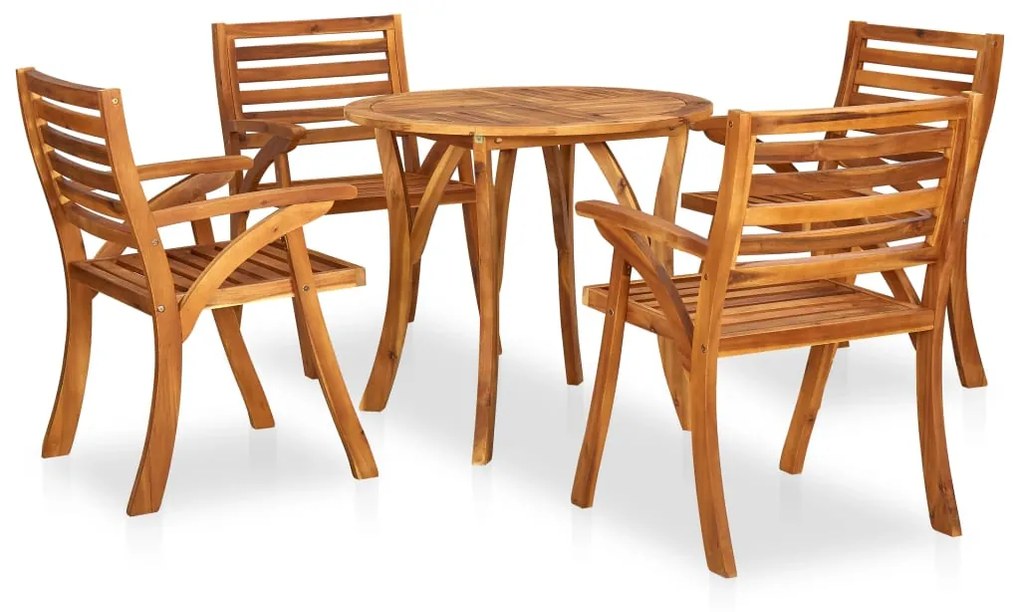 3057910 vidaXL Set mobilier de grădină, 5 piese, lemn masiv de acacia