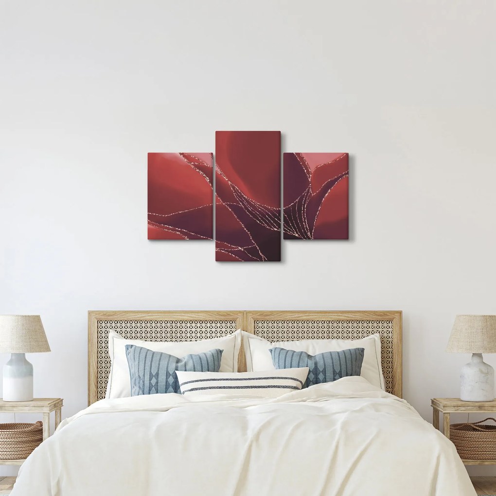 Tablou - Floare abstractă roșie N⁰2 (90x60 cm)
