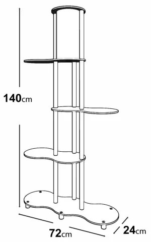Lampadar cu polițe NOTO 1xE27/40W/230V maro/negru
