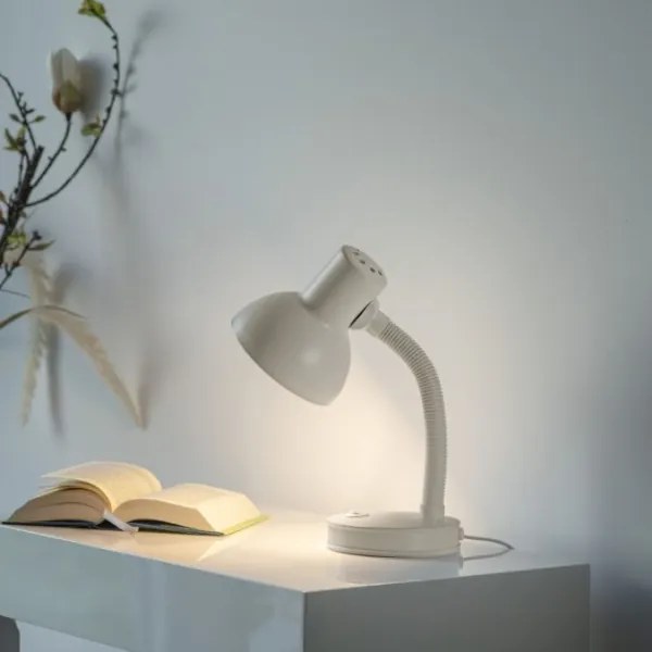 JUST LIGHT. 11080-16 - Lampă de birou flexibilă FLEXI 1xE27/25W/230V albă