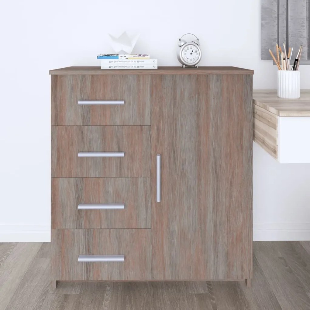 340245 vidaXL Servantă, stejar sonoma gri, 79x35x88 cm, lemn prelucrat