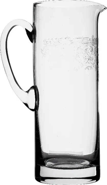 Carafă din sticlă, transparent, cu model în spirală gravat, 1000 ml, 25,5 x 9,5 cm, „Joséphine”