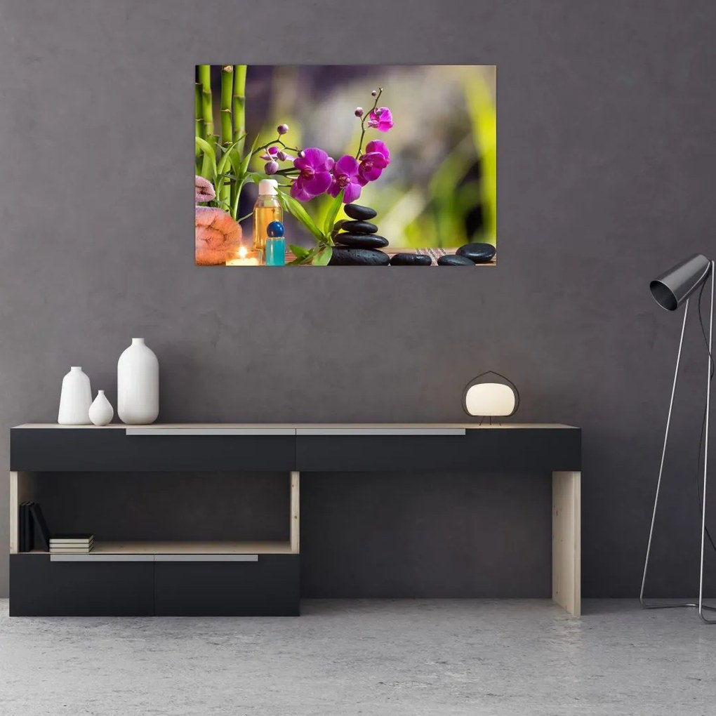 Tablou - spa and stones (90x60 cm)