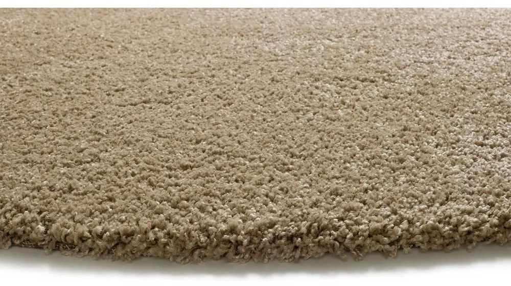 Covor maro deschis rotund ø 130 cm Norge – Universal