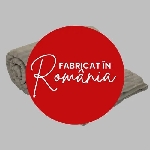Set pilota iarna, umplutura lana, material damasc policoton, 200x220cm, matlasata, bej, Pucioasa cu 2 perne, matlasate, antialergice, 50x70cm, albe, Pucioasa