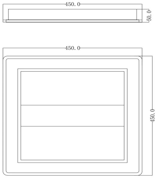 Lustră LED aplicată MATTIA LED/30W/230V pătrată Globo 67269-30