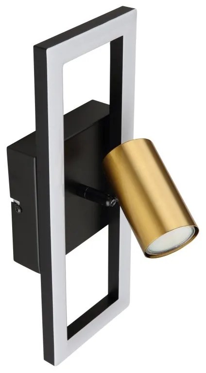 Aplica LED cu spot design modern Marrie negru, alama
