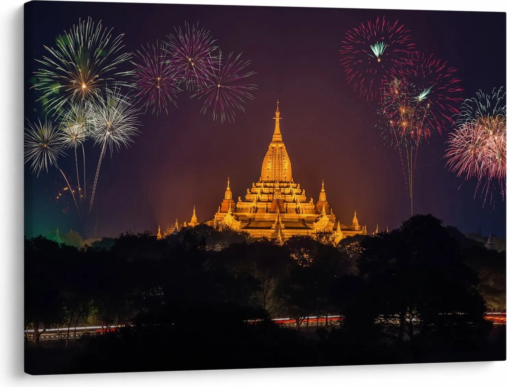 Tablou cu artificii în Asia (70x50 cm)
