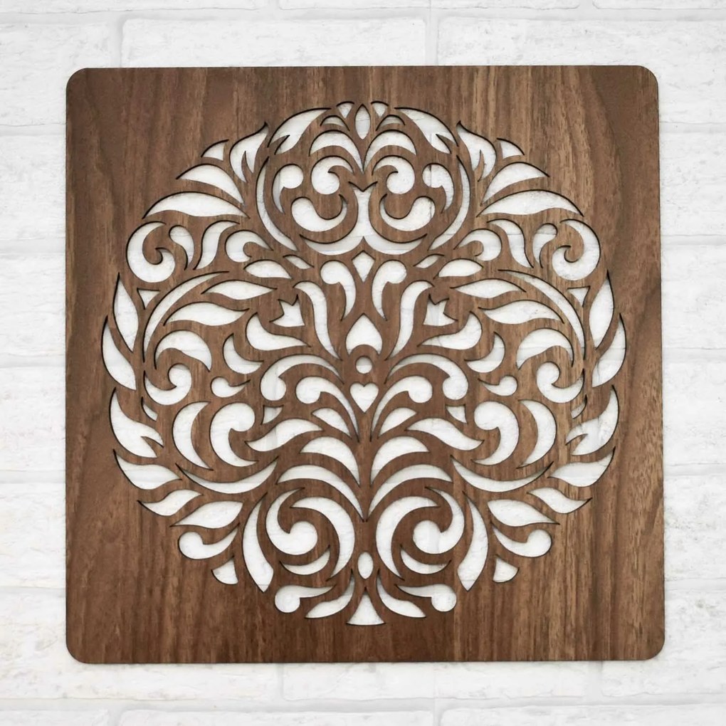 DUBLEZ | Mandala tablou din lemn - Pace