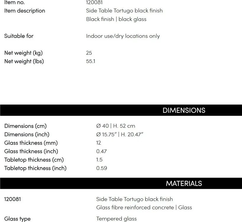Masuta laterala LUX Tortugo