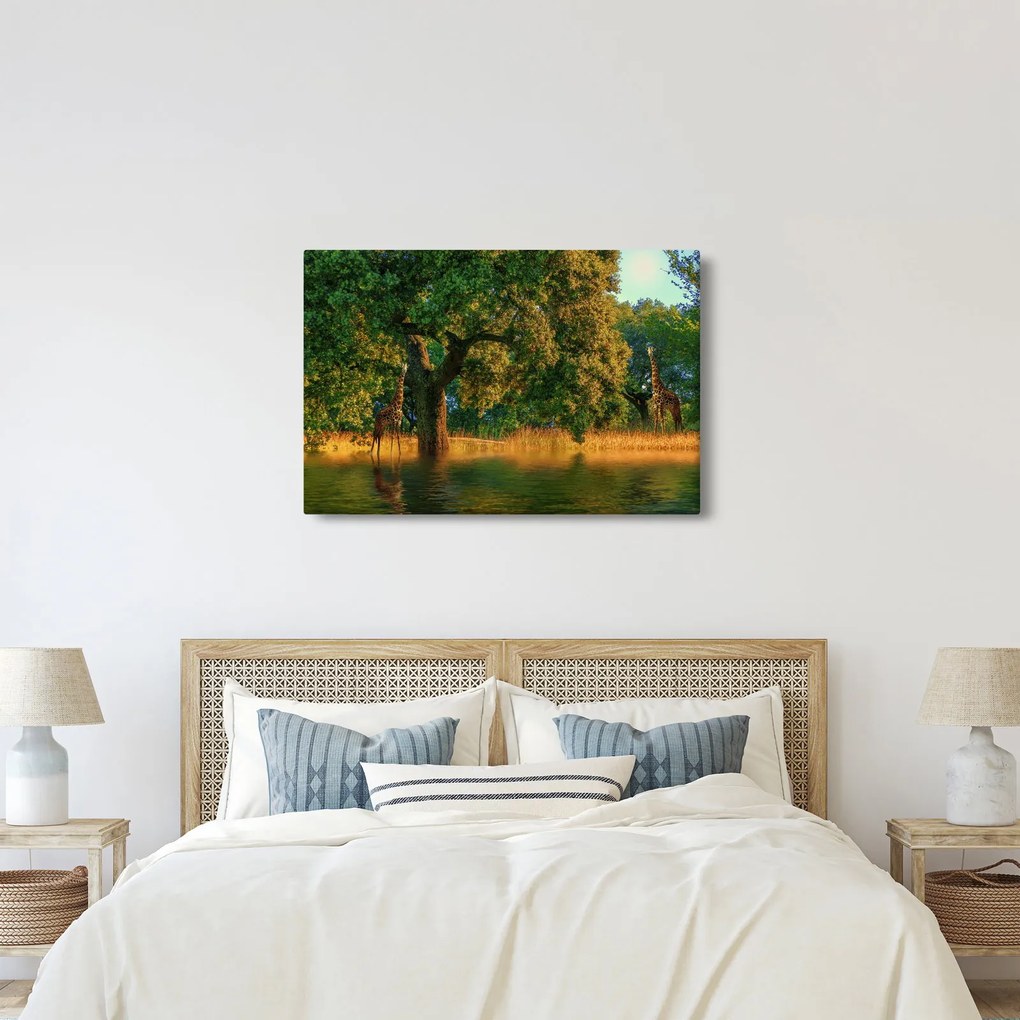 Tablou cu girafe în natură (90x60 cm)