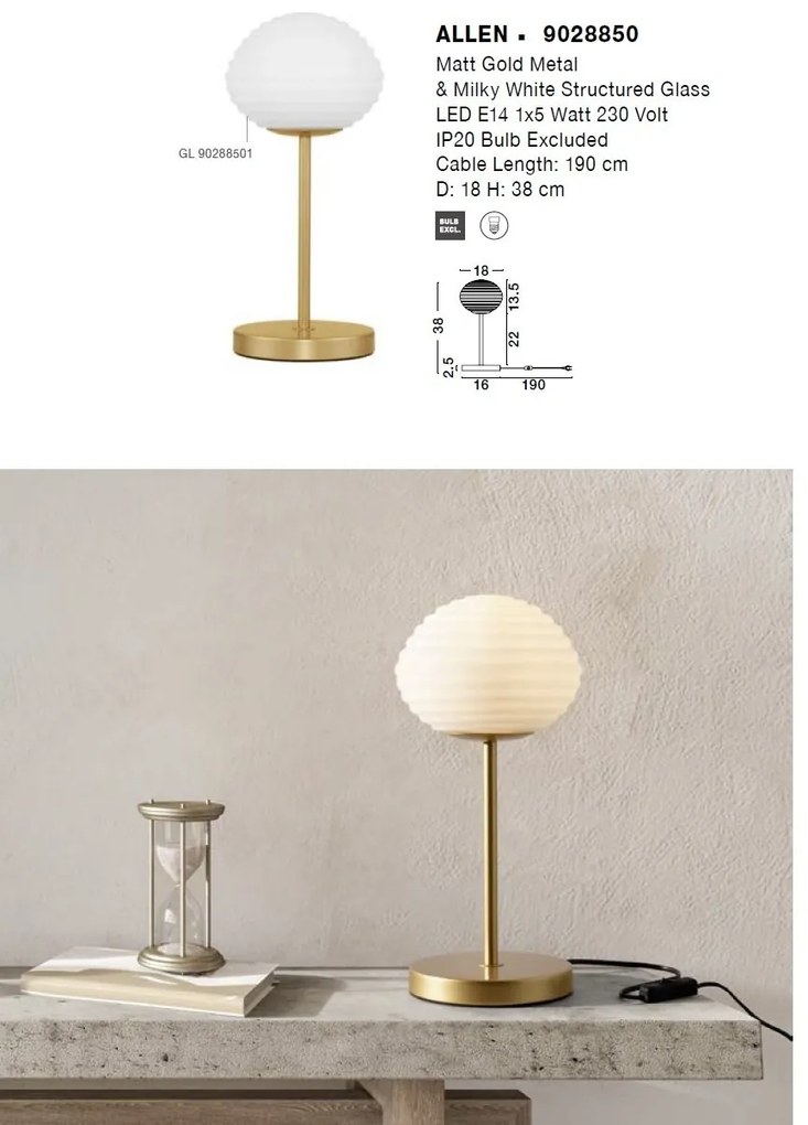 Veioza/Lampa de masa design modern decoprativ ALLEN