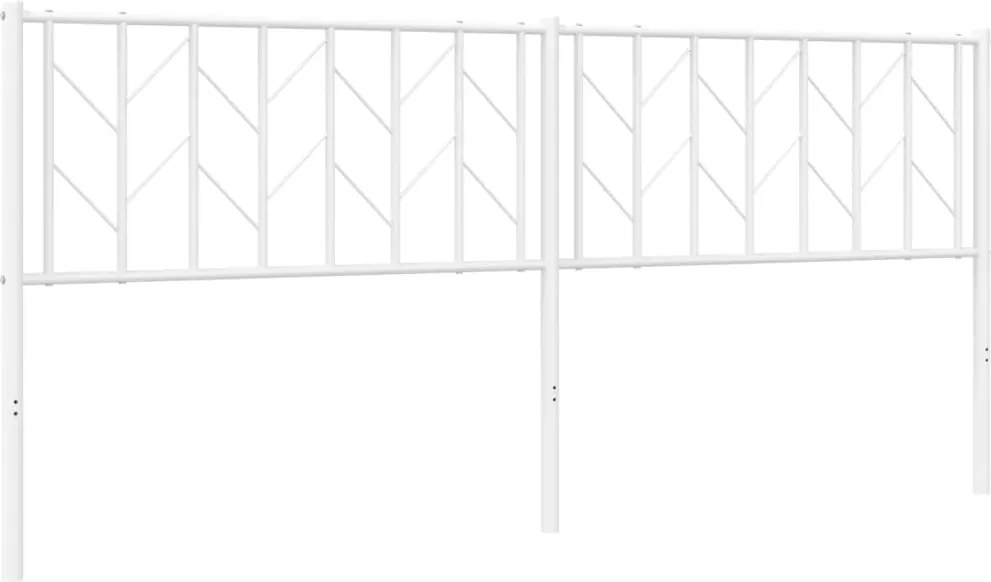 vidaXL Tăblie de pat de schimb metalică, alb, 193 cm