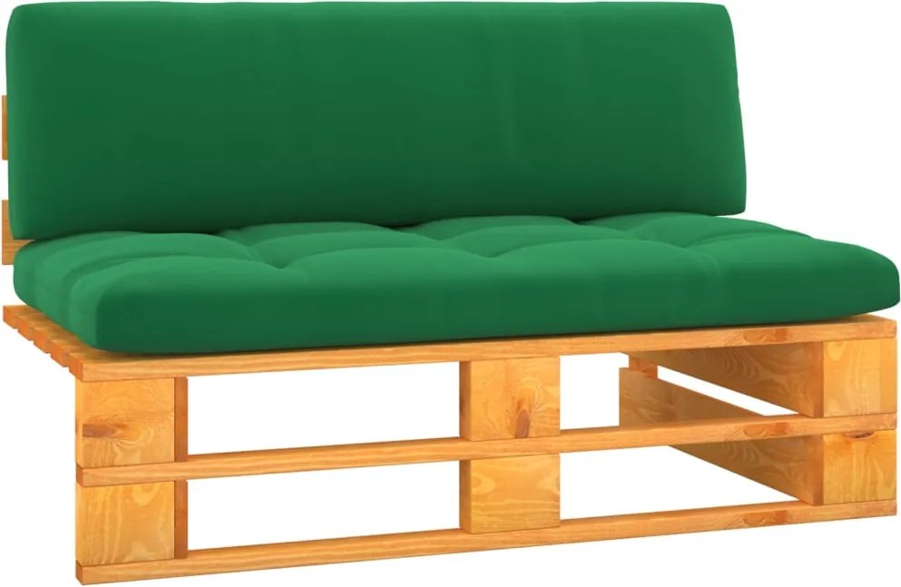 vidaXL Canapea mijloc grădină din paleți, maro miere, lemn pin tratat