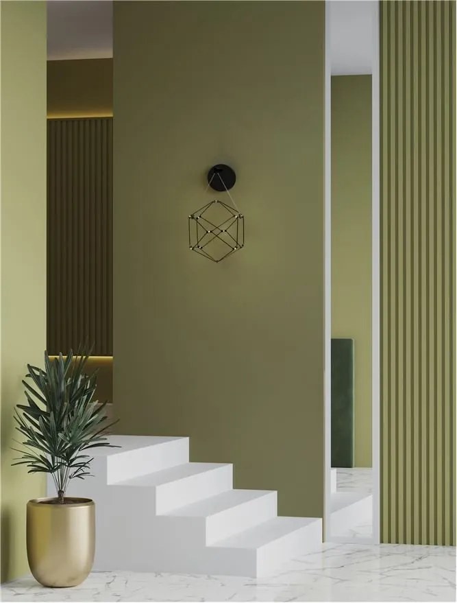 Aplica de perete LED design ambiental deosebit Nebula negru