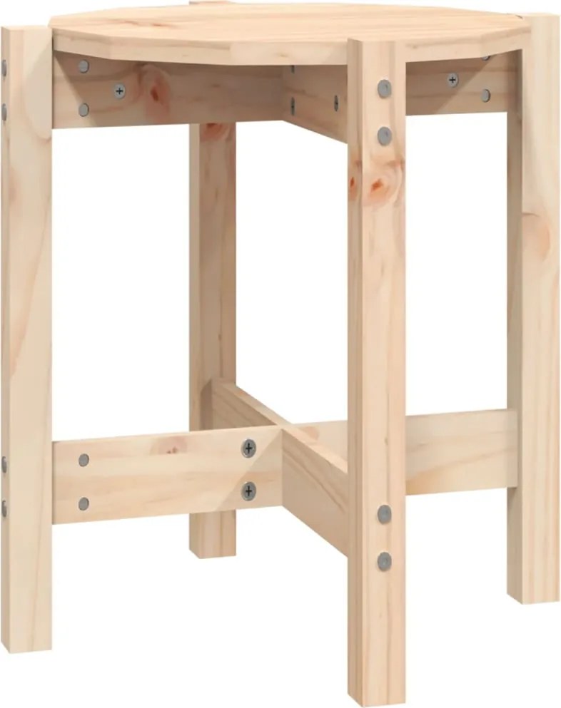 vidaXL Măsuță de cafea, Ø 42,5x45 cm, lemn masiv de pin