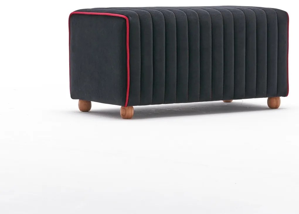Taburet Mabel Pouf negru