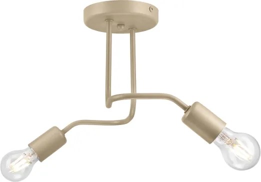 Plafonieră aplicată CHARLIE 2xE27/15W/230V bej