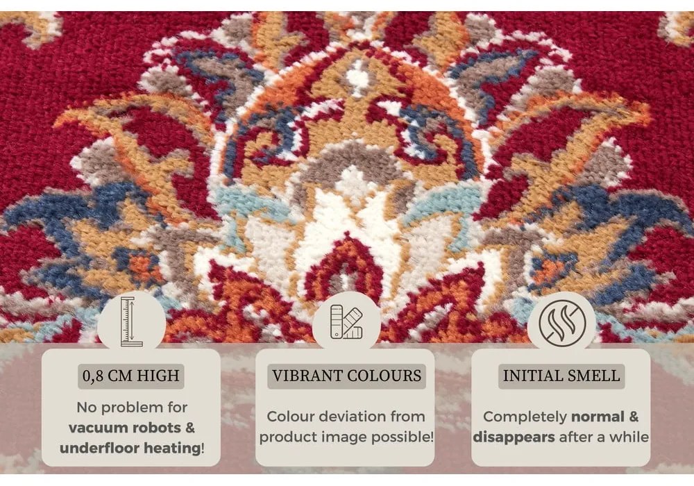 Covor roșu 140x200 cm Orient Caracci – Hanse Home