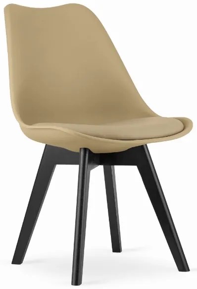 OFERTA Scaun bej BALI MARK cu picioare negre calitate a doua