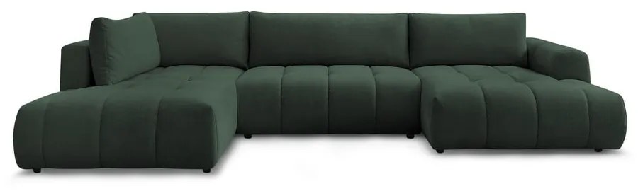 Colțar verde extensibil/cu spațiu de depozitare (cu colț pe partea stângă/în formă de "U") Fuji – Bobochic Paris