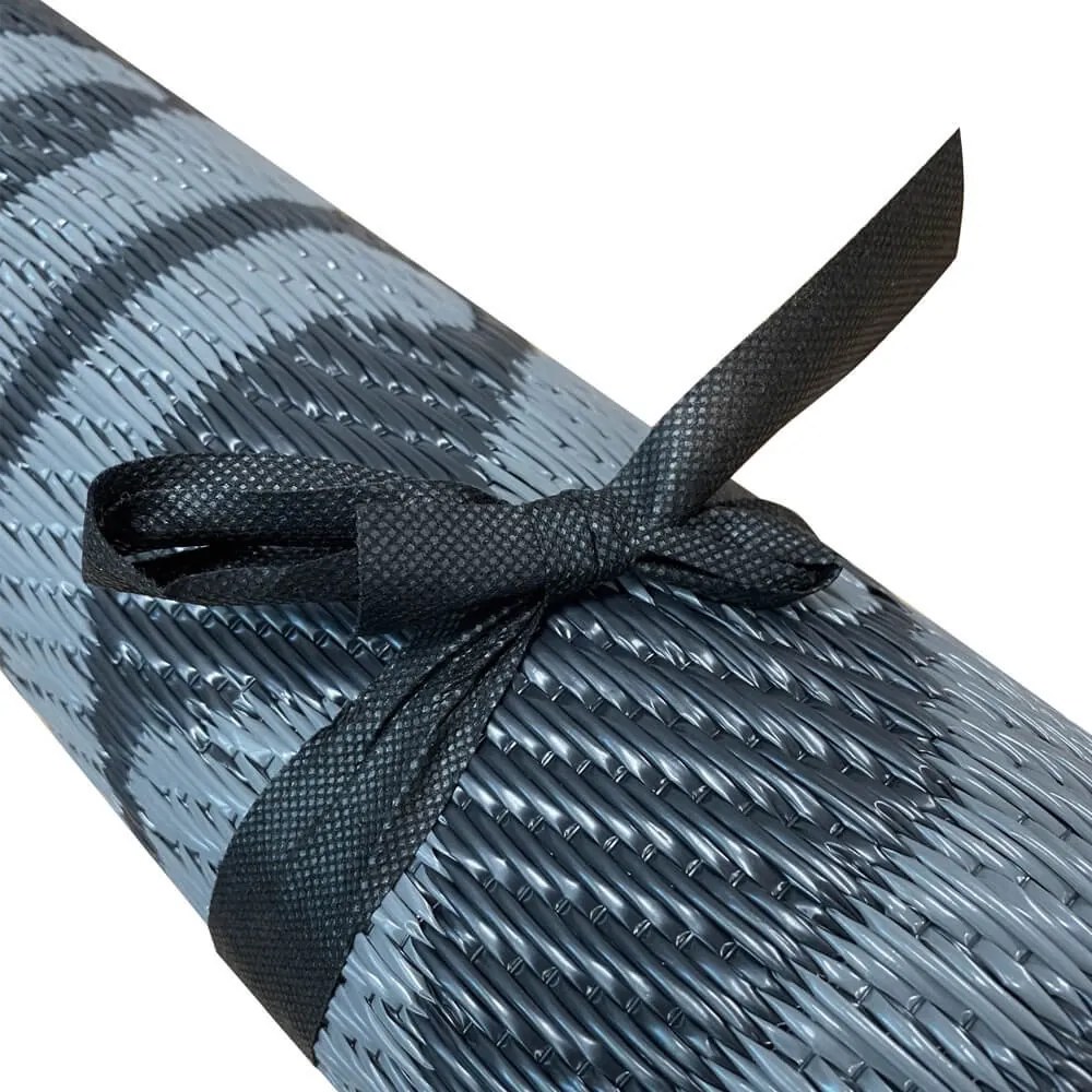 Covor de exterior, cu doua fete, 180x120 cm, gri