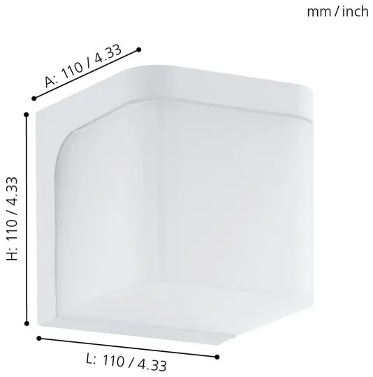 Eglo 96255 - Aplică LED de perete pentru exterior JORBA LED/4,9W/230V IP44