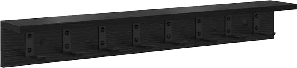 vidaXL Răcător de paltoane montat pe perete Pe perete Stejar Negru