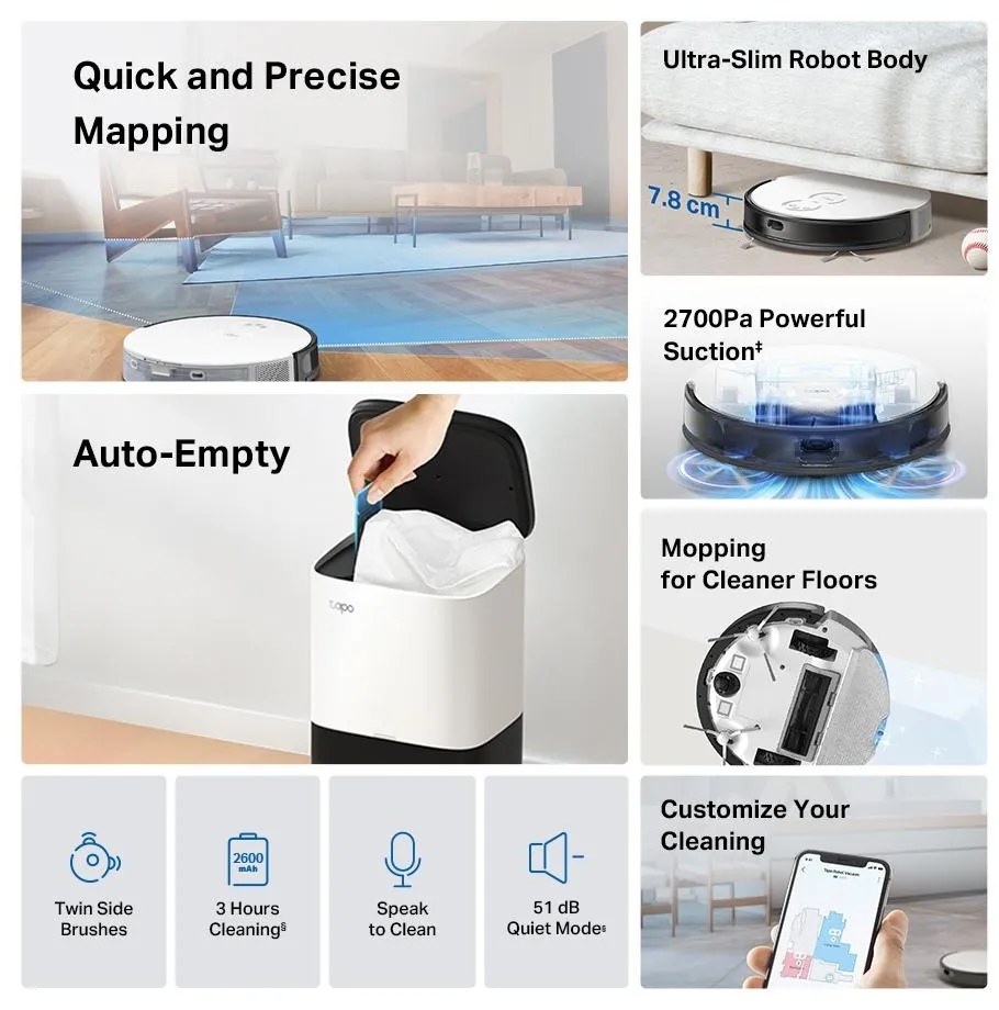 TP LINK ASPIRATOR ROBOT RV20 MOP PLUS