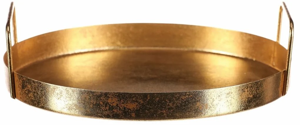 Tava metalică cu mâner, diametru 25 cm, rotundă,aurie