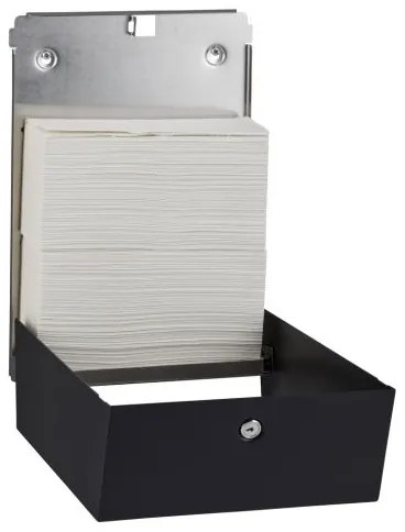 Dozator de prosoape de hârtie Stella Slim Maxi, negru
