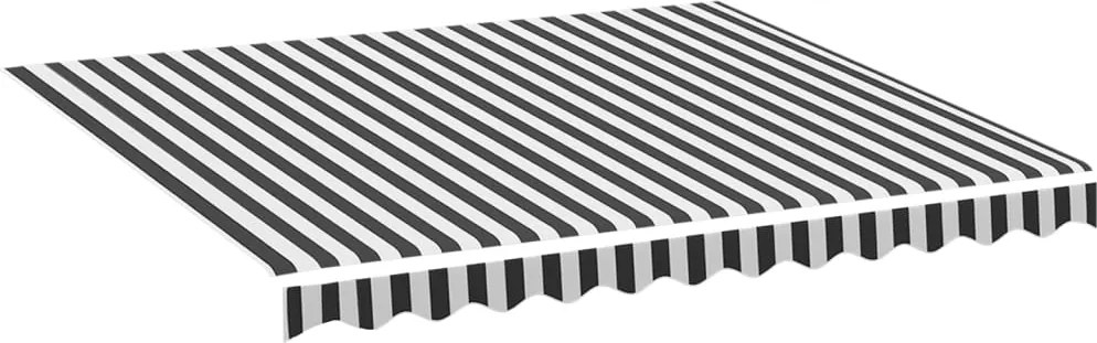 vidaXL Pânză de rezervă copertină, antracit și alb, 3x2,5 m