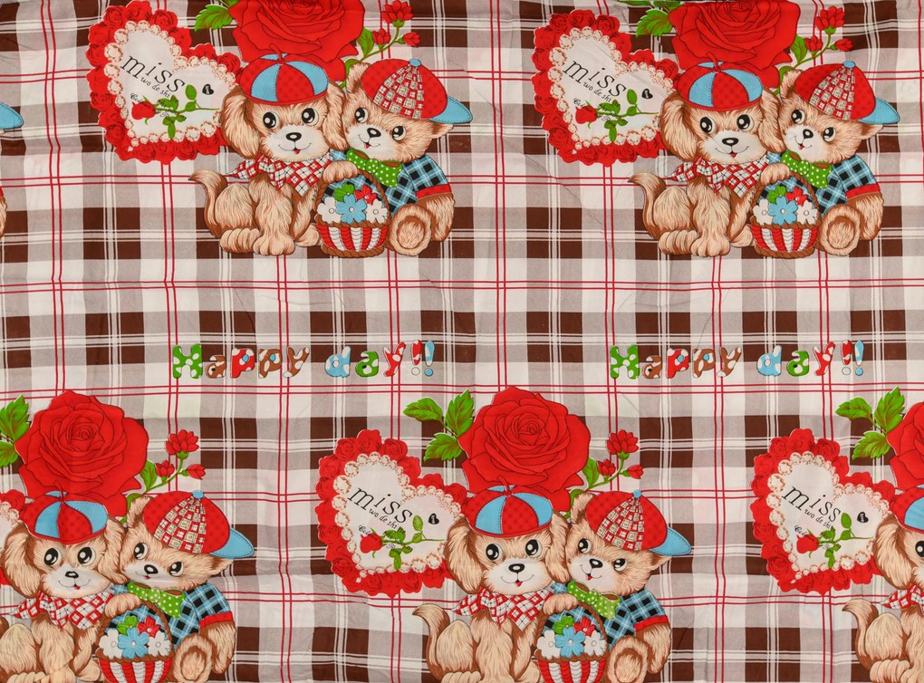 Lenjerii din bumbac pentru patut Culoare maro, TEDDY