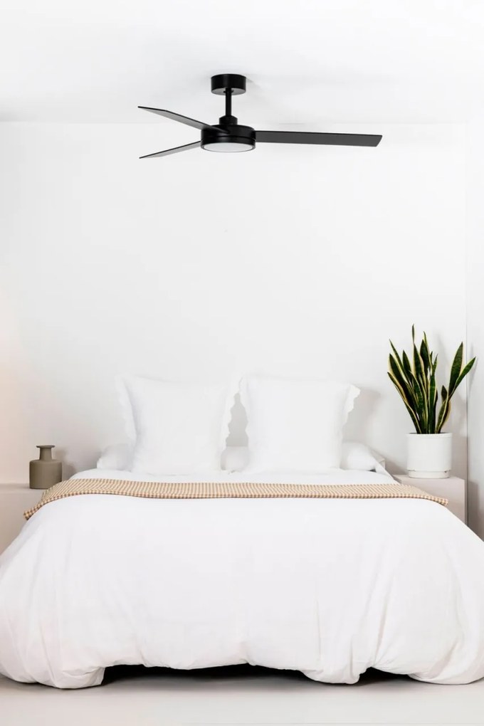 Lustra cu Ventilator si telecomanda BARTH L LED negru