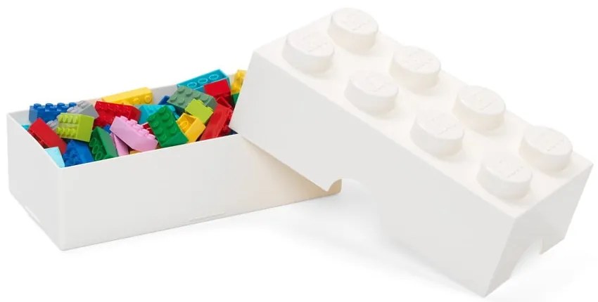 Cutie de depozitare pentru copii albă din plastic 20x10x7 cm – LEGO®
