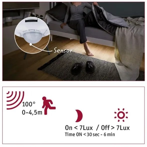 Bandă cu senzor LED/3W 1m YOURLED 230V Paulmann 70955