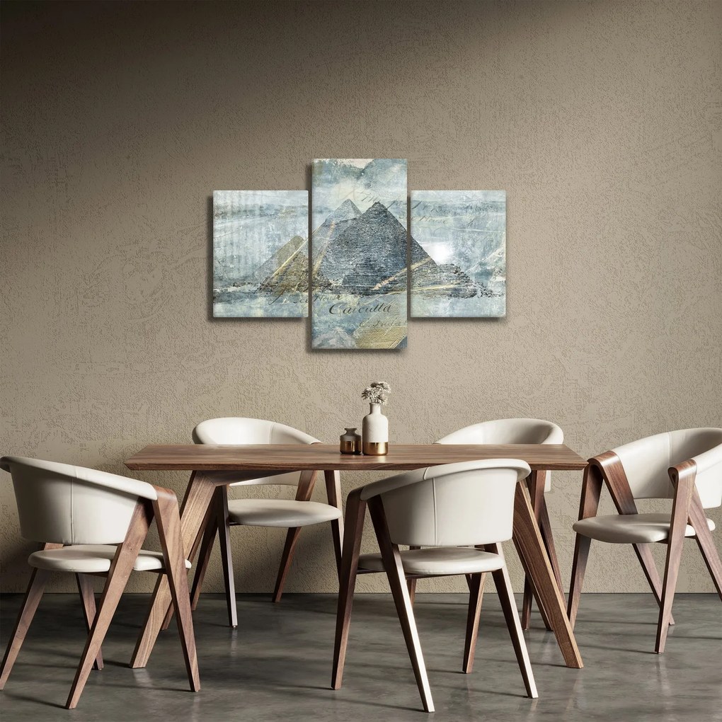 Tablou - Piramide în filtru albastru (90x60 cm)