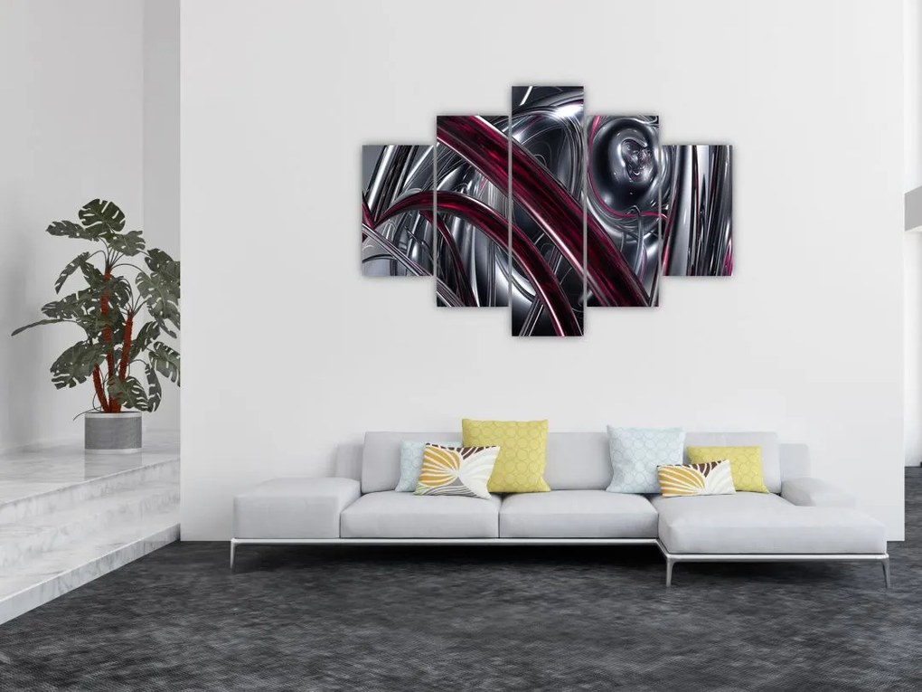 Tabloul cu abstracție gri (150x105 cm)